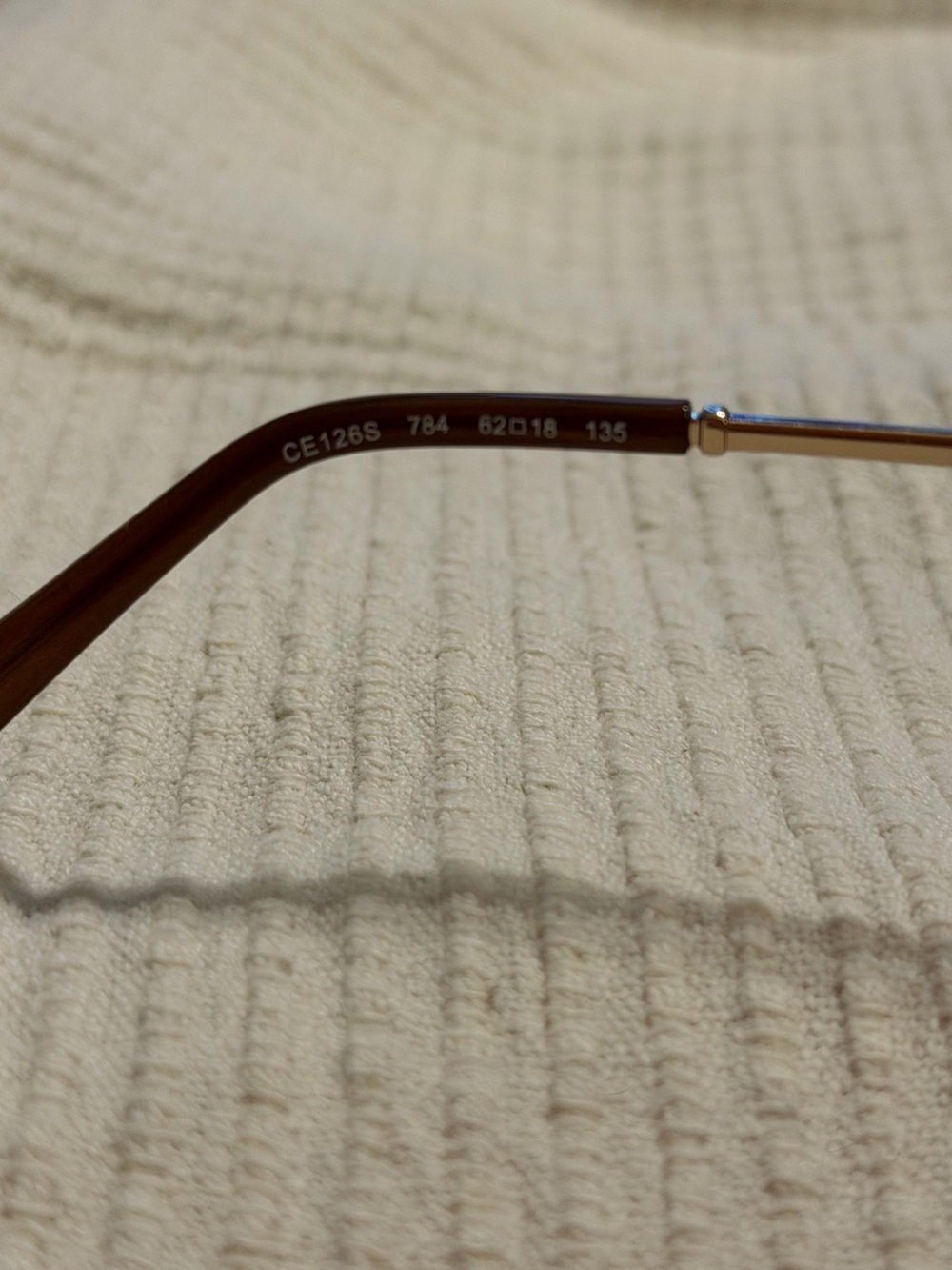 Authentic Chloe Oversized Sunglasses w/ Gold Frame and Brown lenses CE126S - Picture 5 of 8